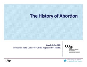 Week 1- HistoryAbortion (Joffe)